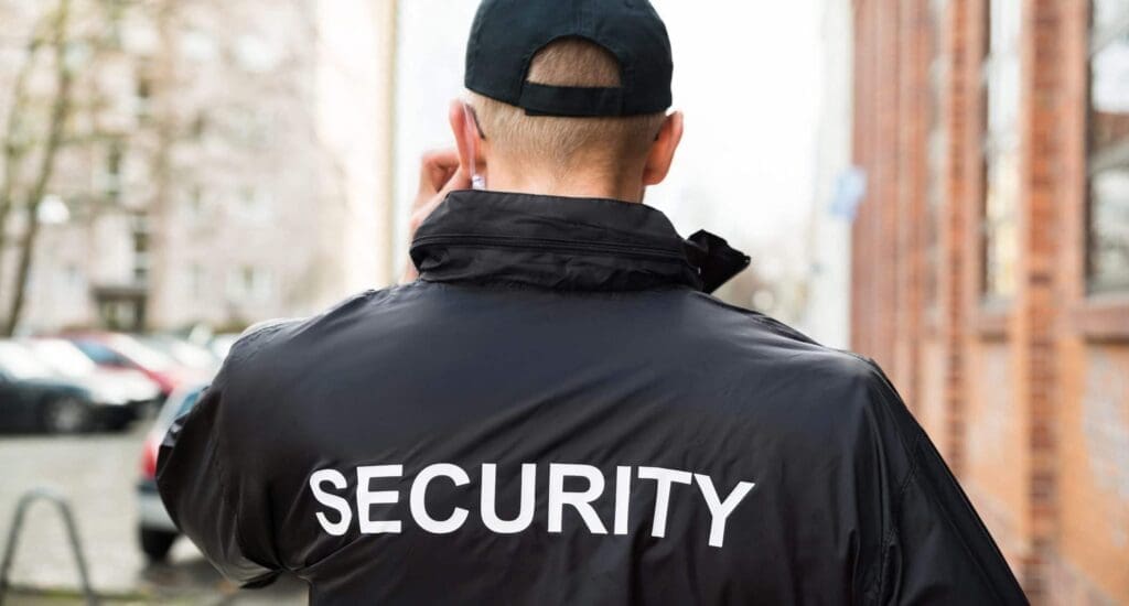 Security guard offering visible deterrence in a Seattle residential community